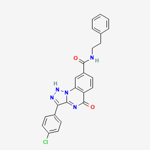 3-(4-chlorophenyl)-5-oxo-N-phenethyl-4,5-dihydro-[1,2,3]triazolo[1,5-a]quinazoline-8-carboxamide