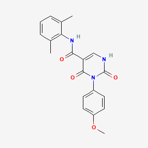 molecular formula C20H19N3O4 B11284037 N-(2,6-dimethylphenyl)-3-(4-methoxyphenyl)-2,4-dioxo-1,2,3,4-tetrahydropyrimidine-5-carboxamide 