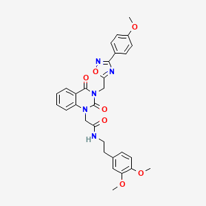 N-(3,4-dimethoxyphenethyl)-2-(3-((3-(4-methoxyphenyl)-1,2,4-oxadiazol-5-yl)methyl)-2,4-dioxo-3,4-dihydroquinazolin-1(2H)-yl)acetamide