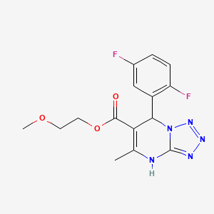 molecular formula C15H15F2N5O3 B11284066 2-Methoxyethyl 7-(2,5-difluorophenyl)-5-methyl-4,7-dihydrotetrazolo[1,5-a]pyrimidine-6-carboxylate 