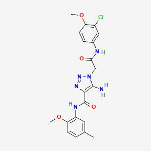 5-amino-1-{2-[(3-chloro-4-methoxyphenyl)amino]-2-oxoethyl}-N-(2-methoxy-5-methylphenyl)-1H-1,2,3-triazole-4-carboxamide