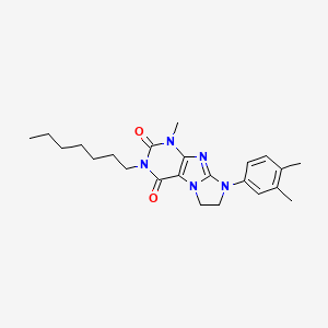 6-(3,4-Dimethylphenyl)-2-heptyl-4-methyl-7,8-dihydropurino[7,8-a]imidazole-1,3-dione