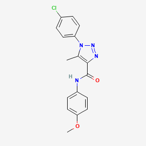 molecular formula C17H15ClN4O2 B11284152 1-(4-chlorophenyl)-N-(4-methoxyphenyl)-5-methyl-1H-1,2,3-triazole-4-carboxamide 