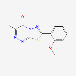 molecular formula C12H10N4O2S B11284192 7-(2-methoxyphenyl)-3-methyl-4H-[1,3,4]thiadiazolo[2,3-c][1,2,4]triazin-4-one 