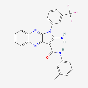 2-amino-N-(3-methylphenyl)-1-[3-(trifluoromethyl)phenyl]-1H-pyrrolo[2,3-b]quinoxaline-3-carboxamide