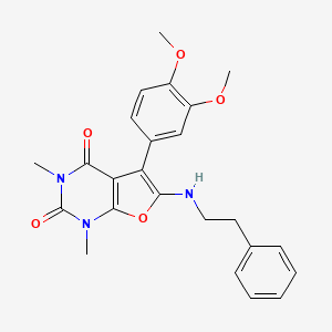 5-(3,4-dimethoxyphenyl)-1,3-dimethyl-6-[(2-phenylethyl)amino]furo[2,3-d]pyrimidine-2,4(1H,3H)-dione