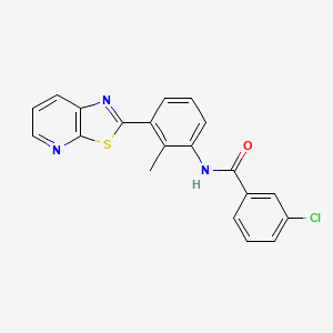 3-Chloro-N-(2-methyl-3-{[1,3]thiazolo[5,4-B]pyridin-2-YL}phenyl)benzamide