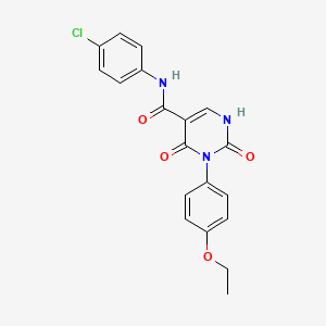 molecular formula C19H16ClN3O4 B11284245 N-(4-chlorophenyl)-3-(4-ethoxyphenyl)-2,4-dioxo-1,2,3,4-tetrahydropyrimidine-5-carboxamide 