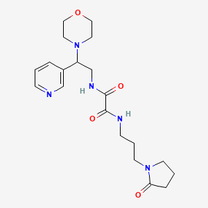 N1-(2-morpholino-2-(pyridin-3-yl)ethyl)-N2-(3-(2-oxopyrrolidin-1-yl)propyl)oxalamide