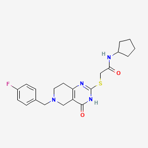 N-cyclopentyl-2-{[6-(4-fluorobenzyl)-4-oxo-3,4,5,6,7,8-hexahydropyrido[4,3-d]pyrimidin-2-yl]sulfanyl}acetamide