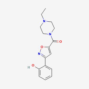 (4-Ethylpiperazin-1-yl)[3-(2-hydroxyphenyl)-1,2-oxazol-5-yl]methanone