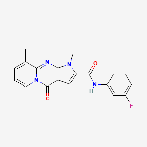 N-(3-fluorophenyl)-1,9-dimethyl-4-oxo-1,4-dihydropyrido[1,2-a]pyrrolo[2,3-d]pyrimidine-2-carboxamide