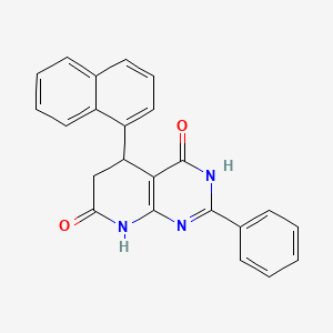 4-hydroxy-5-(naphthalen-1-yl)-2-phenyl-5,8-dihydropyrido[2,3-d]pyrimidin-7(6H)-one