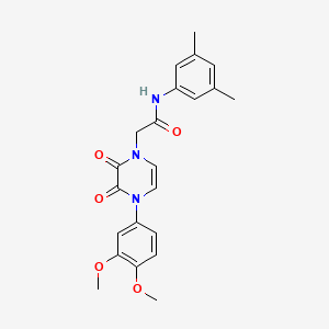 2-(4-(3,4-dimethoxyphenyl)-2,3-dioxo-3,4-dihydropyrazin-1(2H)-yl)-N-(3,5-dimethylphenyl)acetamide