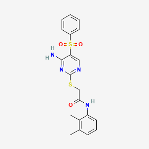 2-{[4-Amino-5-(benzenesulfonyl)pyrimidin-2-YL]sulfanyl}-N-(2,3-dimethylphenyl)acetamide