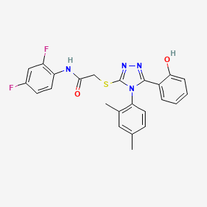 N-(2,4-difluorophenyl)-2-{[4-(2,4-dimethylphenyl)-5-(2-hydroxyphenyl)-4H-1,2,4-triazol-3-yl]sulfanyl}acetamide