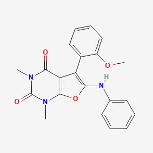 5-(2-methoxyphenyl)-1,3-dimethyl-6-(phenylamino)-1H,2H,3H,4H-furo[2,3-d]pyrimidine-2,4-dione