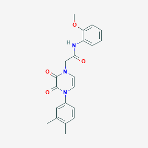 2-[4-(3,4-dimethylphenyl)-2,3-dioxo-1,2,3,4-tetrahydropyrazin-1-yl]-N-(2-methoxyphenyl)acetamide