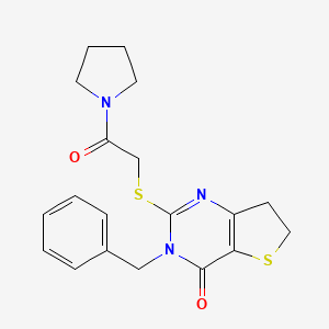 3-benzyl-2-((2-oxo-2-(pyrrolidin-1-yl)ethyl)thio)-6,7-dihydrothieno[3,2-d]pyrimidin-4(3H)-one