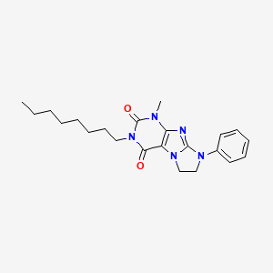 4-Methyl-2-octyl-6-phenyl-7,8-dihydropurino[7,8-a]imidazole-1,3-dione