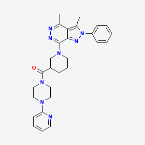 1-(1-{3,4-Dimethyl-2-phenyl-2H-pyrazolo[3,4-D]pyridazin-7-YL}piperidine-3-carbonyl)-4-(pyridin-2-YL)piperazine