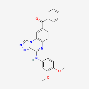 {4-[(3,4-Dimethoxyphenyl)amino][1,2,4]triazolo[4,3-a]quinoxalin-8-yl}(phenyl)methanone