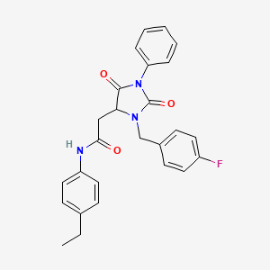 N-(4-ethylphenyl)-2-[3-(4-fluorobenzyl)-2,5-dioxo-1-phenylimidazolidin-4-yl]acetamide