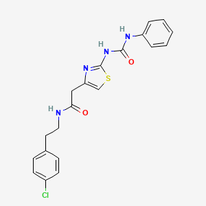 N-(4-chlorophenethyl)-2-(2-(3-phenylureido)thiazol-4-yl)acetamide