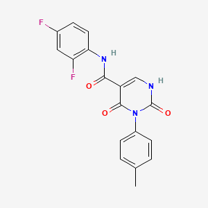 N-(2,4-difluorophenyl)-3-(4-methylphenyl)-2,4-dioxo-1,2,3,4-tetrahydropyrimidine-5-carboxamide