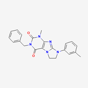 2-Benzyl-4-methyl-6-(3-methylphenyl)-7,8-dihydropurino[7,8-a]imidazole-1,3-dione