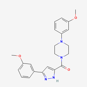 1-(3-Methoxyphenyl)-4-[3-(3-methoxyphenyl)-1H-pyrazole-5-carbonyl]piperazine