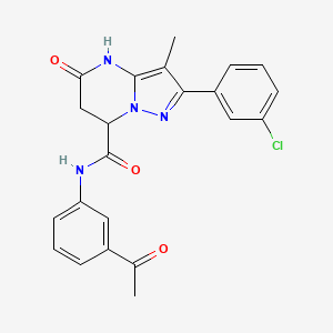 N-(3-acetylphenyl)-2-(3-chlorophenyl)-5-hydroxy-3-methyl-6,7-dihydropyrazolo[1,5-a]pyrimidine-7-carboxamide