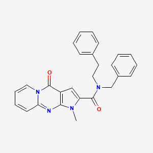 N-benzyl-1-methyl-4-oxo-N-(2-phenylethyl)-1,4-dihydropyrido[1,2-a]pyrrolo[2,3-d]pyrimidine-2-carboxamide