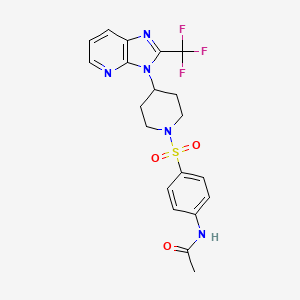 N-[4-({4-[2-(trifluoromethyl)-3H-imidazo[4,5-b]pyridin-3-yl]piperidin-1-yl}sulfonyl)phenyl]acetamide