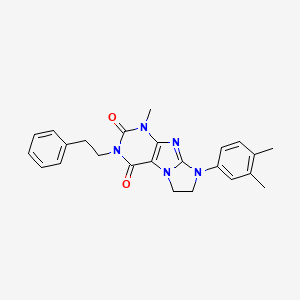 6-(3,4-Dimethylphenyl)-4-methyl-2-(2-phenylethyl)-7,8-dihydropurino[7,8-a]imidazole-1,3-dione