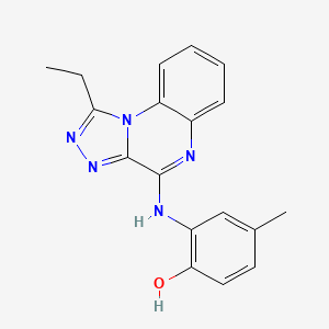 2-[(1-Ethyl[1,2,4]triazolo[4,3-a]quinoxalin-4-yl)amino]-4-methylphenol