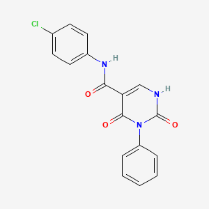 N-(4-chlorophenyl)-2,4-dioxo-3-phenyl-1,2,3,4-tetrahydropyrimidine-5-carboxamide