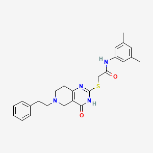 N-(3,5-dimethylphenyl)-2-((4-oxo-6-phenethyl-3,4,5,6,7,8-hexahydropyrido[4,3-d]pyrimidin-2-yl)thio)acetamide