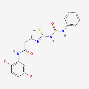 N-(2,5-difluorophenyl)-2-(2-(3-phenylureido)thiazol-4-yl)acetamide