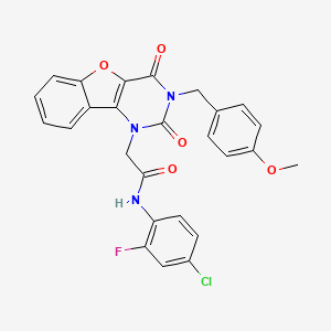 N-(4-chloro-2-fluorophenyl)-2-(3-(4-methoxybenzyl)-2,4-dioxo-3,4-dihydrobenzofuro[3,2-d]pyrimidin-1(2H)-yl)acetamide