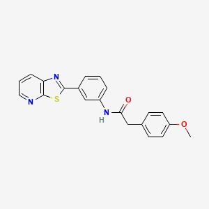 2-(4-methoxyphenyl)-N-(3-(thiazolo[5,4-b]pyridin-2-yl)phenyl)acetamide