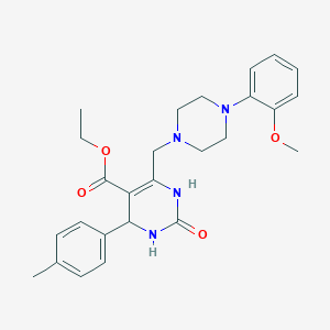 Ethyl 6-{[4-(2-methoxyphenyl)piperazin-1-yl]methyl}-4-(4-methylphenyl)-2-oxo-1,2,3,4-tetrahydropyrimidine-5-carboxylate