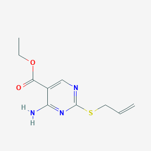 molecular formula C10H13N3O2S B11284837 2-(Allylthio)-4-amino-5-pyrimidinecarboxylic acid ethyl ester 