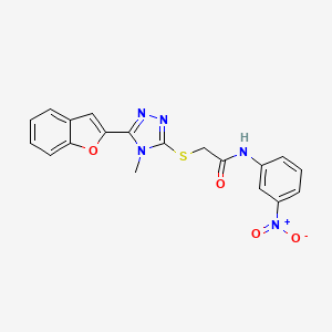 2-{[5-(1-benzofuran-2-yl)-4-methyl-4H-1,2,4-triazol-3-yl]sulfanyl}-N-(3-nitrophenyl)acetamide