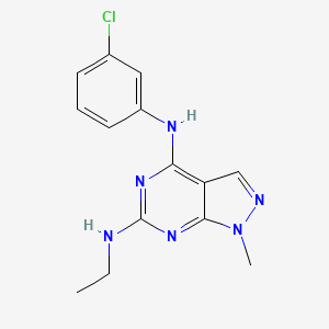 N~4~-(3-chlorophenyl)-N~6~-ethyl-1-methyl-1H-pyrazolo[3,4-d]pyrimidine-4,6-diamine