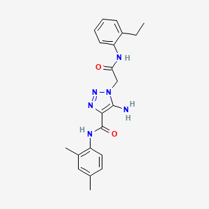 molecular formula C21H24N6O2 B11284906 5-amino-N-(2,4-dimethylphenyl)-1-{2-[(2-ethylphenyl)amino]-2-oxoethyl}-1H-1,2,3-triazole-4-carboxamide 