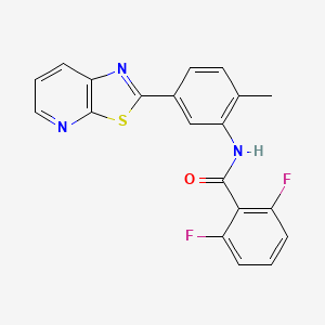 2,6-Difluoro-N-(2-methyl-5-{[1,3]thiazolo[5,4-B]pyridin-2-YL}phenyl)benzamide