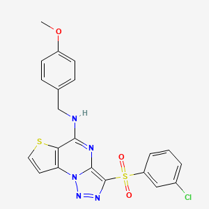 3-[(3-chlorophenyl)sulfonyl]-N-(4-methoxybenzyl)thieno[2,3-e][1,2,3]triazolo[1,5-a]pyrimidin-5-amine