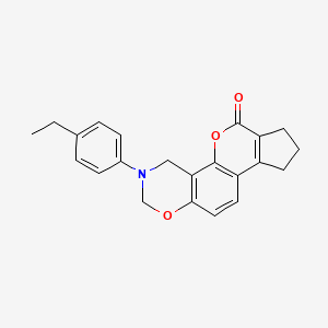 3-(4-ethylphenyl)-3,4,8,9-tetrahydro-2H-cyclopenta[3,4]chromeno[8,7-e][1,3]oxazin-6(7H)-one