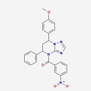 [7-(4-methoxyphenyl)-5-phenyl-6,7-dihydro[1,2,4]triazolo[1,5-a]pyrimidin-4(5H)-yl](3-nitrophenyl)methanone